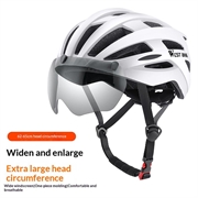 West Biking YP0708100 sykkelhjelm med magnetiske solbriller - hvit