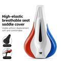 West Biking YP0801256 Memory Foam sykkelsadelovertrekk - Rød / Blå / Hvit