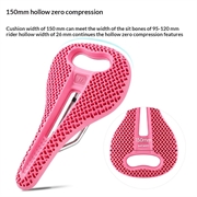 West Biking YP08012653D sykkelsete med hulstruktur - rosa