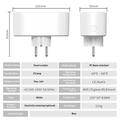 WiFi Smart Plug med energimonitor - 16A - Hvit