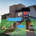 WiFi-drevet PTZ-overvåkningskamera med solcellepanel, 3 linser og smart alarmsystem