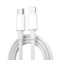 iPhone / iPad / iPod 30W USB-C / Lightning-kabel - 1.2 m - Hvit