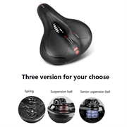 Aktiv reflekterende ergonomisk sykkelsadel med fjæringskule - rød / svart