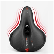 Aktiv reflekterende ergonomisk sykkelsadel med fjæringskule - rød / svart