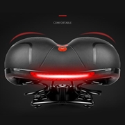 Aktiv reflekterende ergonomisk sykkelsadel med fjæringskule - rød / svart