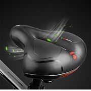 Aktiv reflekterende ergonomisk sykkelsadel med fjæringskule - rød / svart