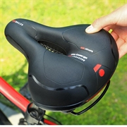 Aktiv reflekterende ergonomisk sykkelsadel med fjæringskule - rød / svart