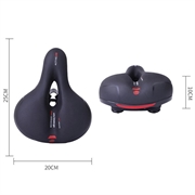 Aktiv reflekterende ergonomisk sykkelsadel med fjæringskule - rød / svart