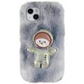3D Plush Furry Winter iPhone 14 Plus TPU-deksel