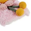 3D Plush Furry Winter iPhone 14 Pro Max TPU-deksel - Rosa Blomst