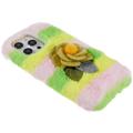 3D Plush Furry Winter iPhone 14 Pro TPU-deksel