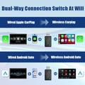 Trådløs CarPlay & Android Auto 2-i-1 USB-dongle med USB-C-adapter
