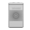WiWU W043 5-i-1 trådløs lader med RGB-pikselskjerm, Bluetooth-høyttaler - sølv