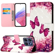 Motorola Edge 60/60 Fusion Wonder Series Lommebok-deksel - Rosesommerfugler