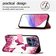 Motorola Edge 60/60 Fusion Wonder Series Lommebok-deksel - Rosesommerfugler