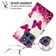 Motorola Edge 60/60 Fusion Wonder Series Lommebok-deksel - Rosesommerfugler