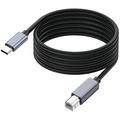 Vevd USB-C til USB-B-skriverkabel - 1.8m