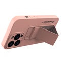 Wozinsky Kickstand iPhone 13 Pro Max Silikondeksel - Rosa