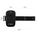 Wozinsky Universell Sports Armbånd med To Lommer til Smartphones - Svart