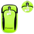 Wozinsky Universell Sports Armbånd med To Lommer til Smartphones - Grønn