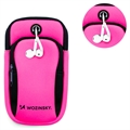 Wozinsky Universell Sports Armbånd med To Lommer til Smartphones - Rosa