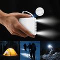 Wozinsky W11-W 10000mAh powerbank med 4 kabler, telefonstativ og LED-lommelykt - hvit