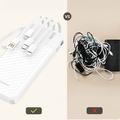 Wozinsky W11-W 10000mAh powerbank med 4 kabler, telefonstativ og LED-lommelykt - hvit