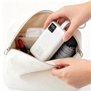 Wozinsky W8 30W powerbank 30000mAh med tre porter - hvit