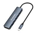 Wozinsky WHBC10Y4S Multifunksjonell 6-i-1 USB-C-nav - grå