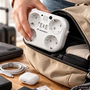 Wozinsky WRS-2B stikkontakt med nattlys - 4x vekselstrøm, 2x USB-A, 1x USB-C - hvit