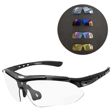 Wozinsky WSG-B01 Polariserte Solbriller med Linsesett - Svart