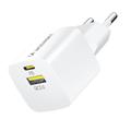 Wozinsky WWCEAC 33W GaN-vegglader med to porter - USB-A, USB-C - Hvit