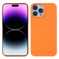 X-Level iPhone 14 Pro Gummiert Plast Deksel - Oransje