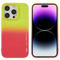 X-Level Rainbow iPhone 14 Pro TPU-deksel - Rød / Gul