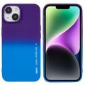 X-Level Rainbow iPhone 14 TPU-deksel - Blå / Lilla