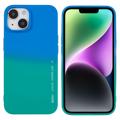 X-Level Rainbow iPhone 14 Plus TPU-deksel - Grønn / Blå