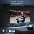 X1AR Android 14 bærbar projektor - 720p, 4K-støtte, Wi-Fi 6, Bluetooth 5.4 - hvit