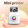 X3 Mini lommetermalprinter med Bluetooth og RGB-belysning - hvit