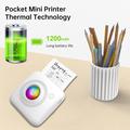 X3 Mini lommetermalprinter med Bluetooth og RGB-belysning - hvit