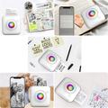X3 Mini lommetermalprinter med Bluetooth og RGB-belysning - hvit
