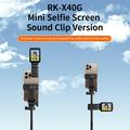 X40G Mini Selfie Monitor-skjerm med klips og Bluetooth-fjernkontroll
