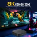 X5S MORTAL Android 14 TV-boks - 8K, Bluetooth-kompatibel stemmefjernkontroll - svart