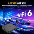 X5S MORTAL Android 14 TV-boks - 8K, Bluetooth-kompatibel stemmefjernkontroll - svart