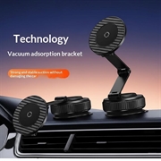 X69ZS Magnetisk bilholder for telefon med 360° rotasjon - grå