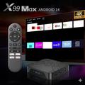X99 MAX Android 14 TV-boks med stemmefjernkontroll - 16GB - svart