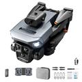 XKJ K6 MAX 3-kameradrone med 3 kameraer for å unngå hindringer HD-fotografering fra luften sammenleggbart quadcopter RC-fly med ett batteri - grå