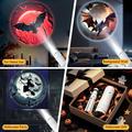 XO-737 Halloween-projeksjonslampe = 16 mønstre, 360 rotasjon, avtakbart stativ – svart