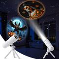 XO-737 Halloween-projeksjonslampe - 16 mønstre, 360° rotasjon, avtakbart stativ - hvit