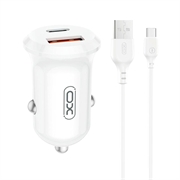 XO CC69 30W billader med to porter og USB-C-kabel