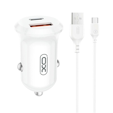 XO CC69 30W billader med to porter og USB-C-kabel